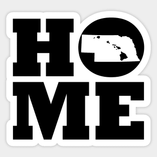 Nebraska and Hawai'i HOME Roots by Hawaii Nei All Day Sticker